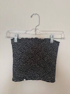 Brandy Melville floral ruched tube top
